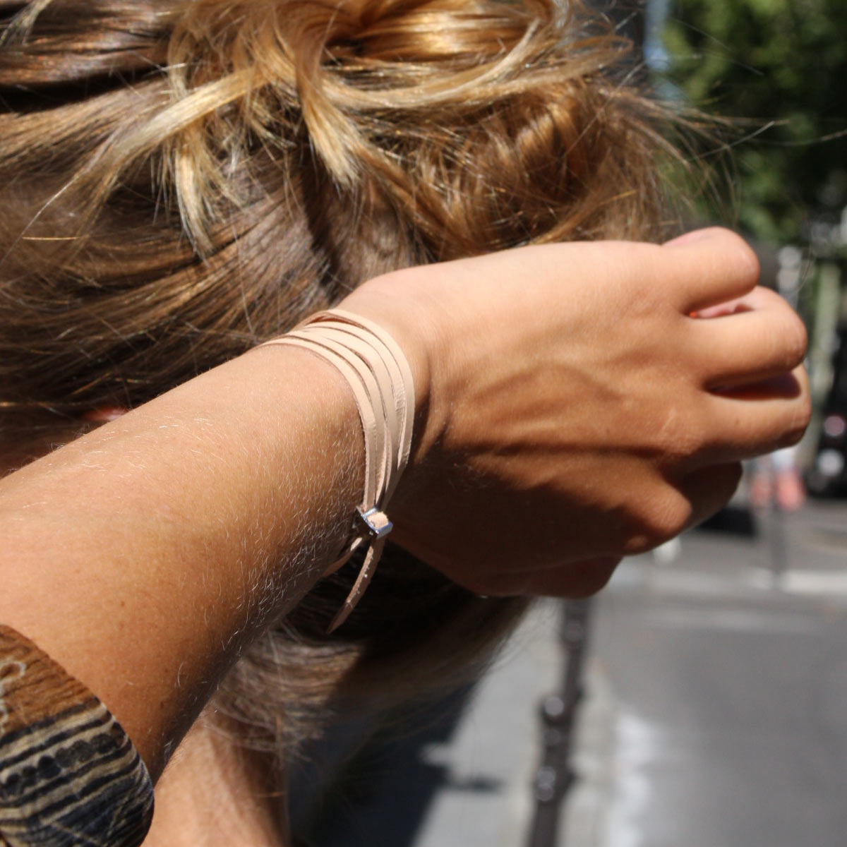 bracelet cuir femme naturel