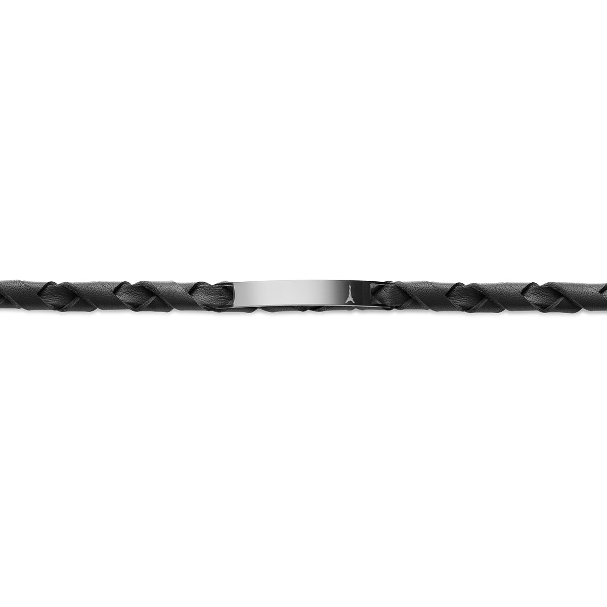 bracelet cuir homme tressé noir