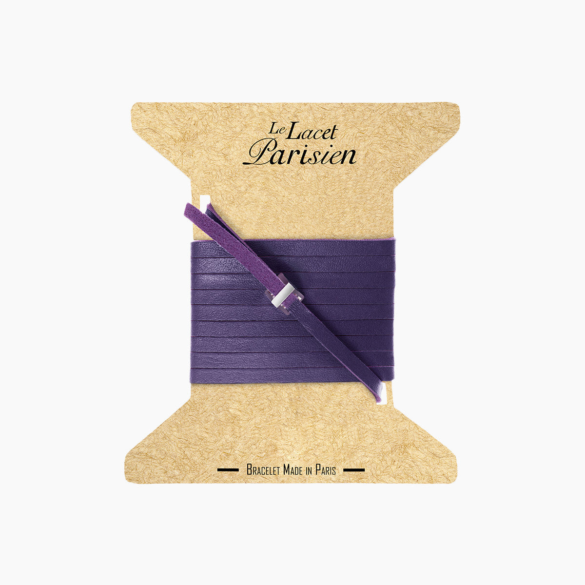 bracelet cuir femme violet