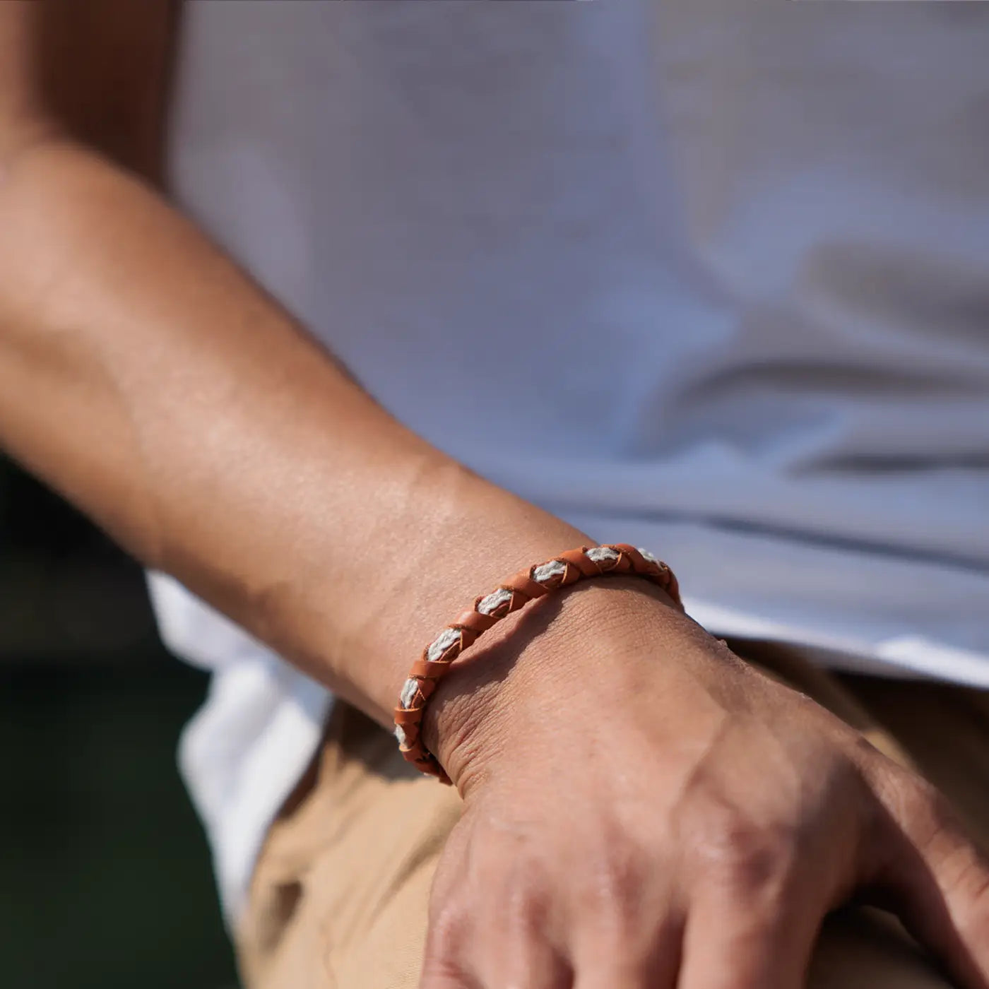 Bracelets tressés homme