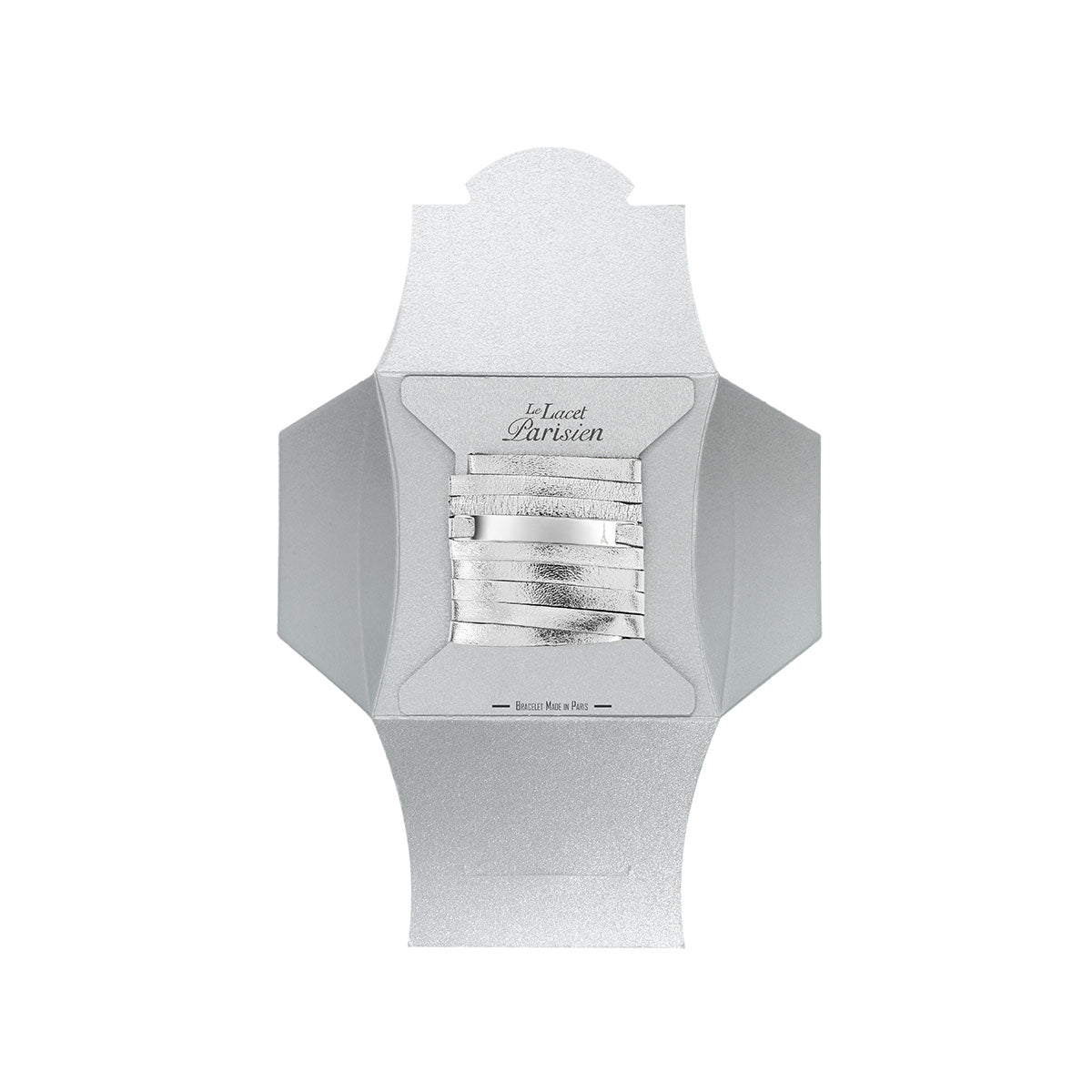 Silver metallic leather strap