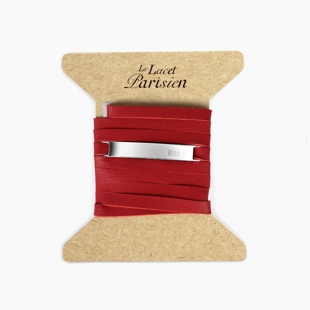Bracelet message WITH U rouge