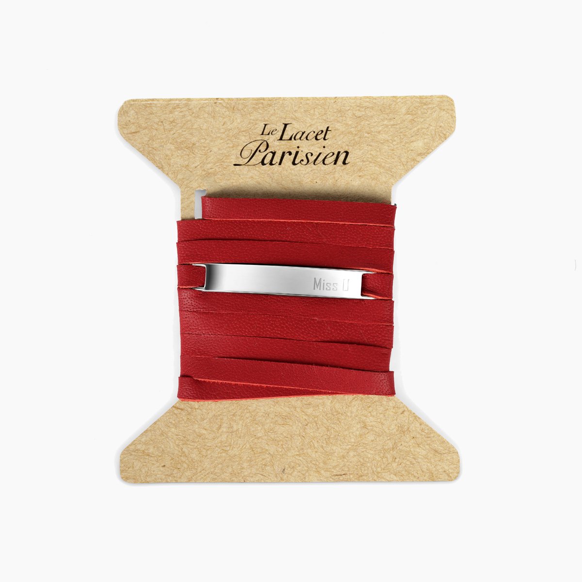 Bracelet love "MISS U" rouge