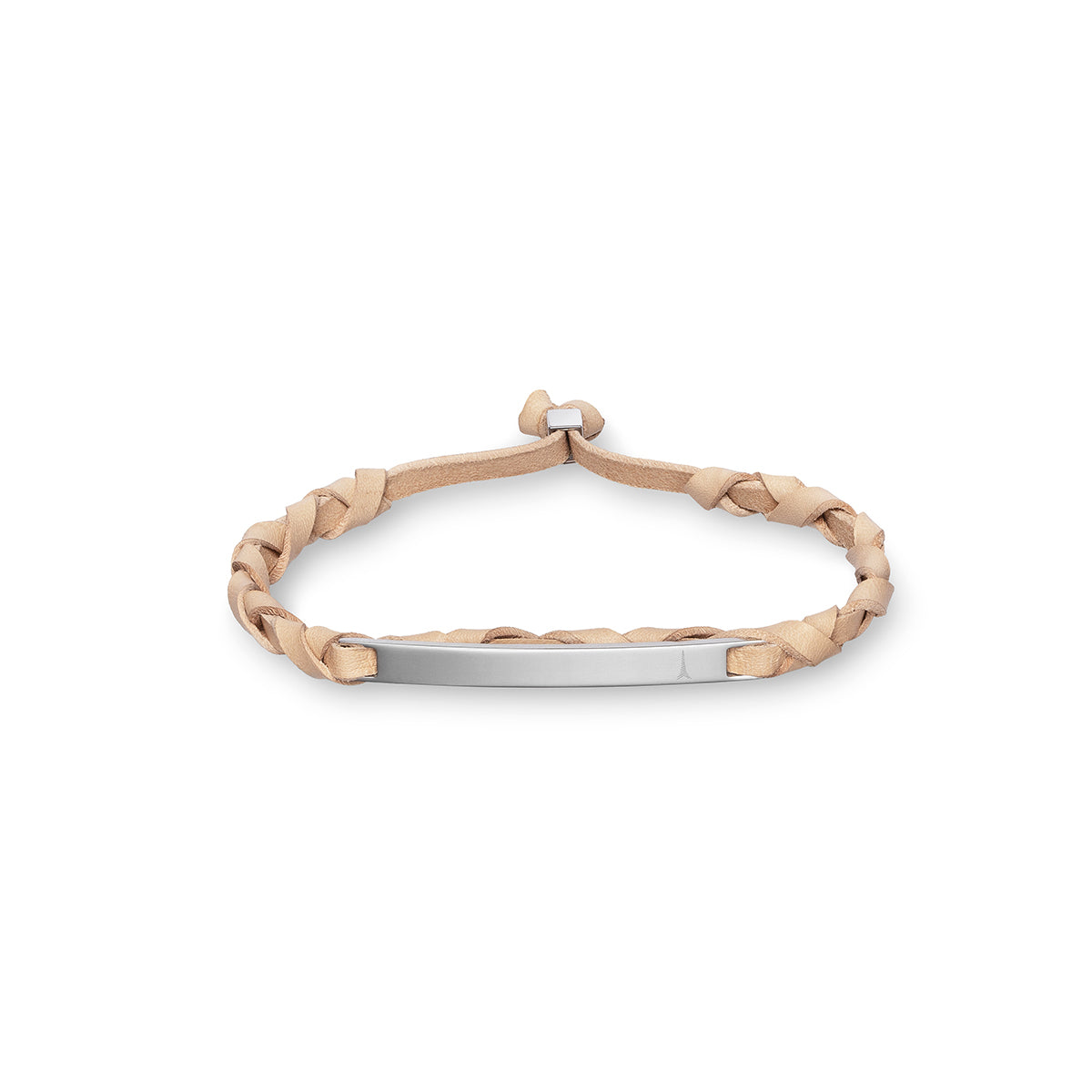 Bracelet tressé cuir naturel