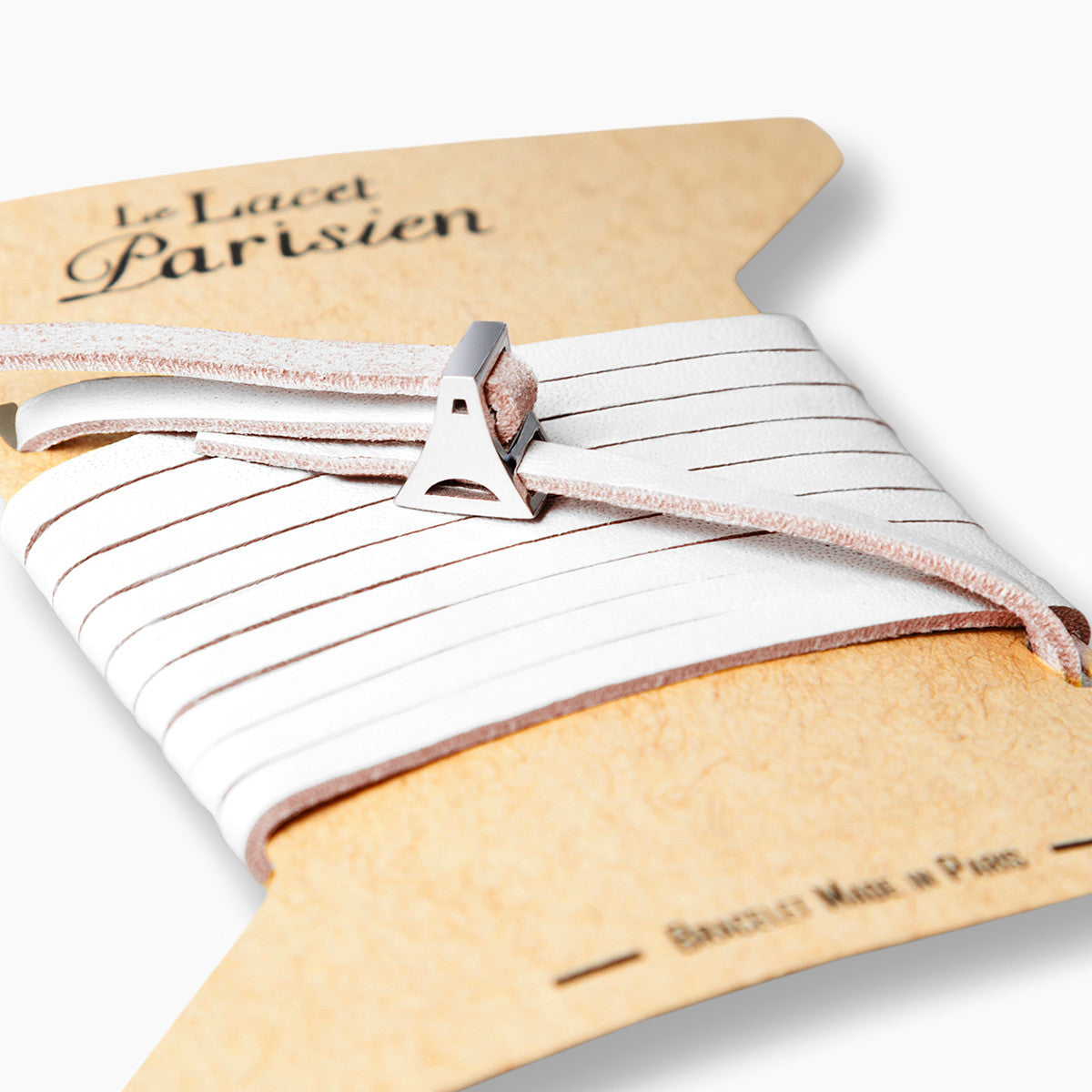 bracelet cuir femme blanc