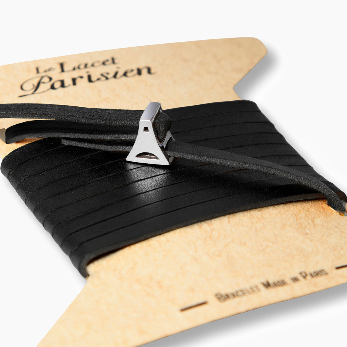 bracelet cuir femme noir