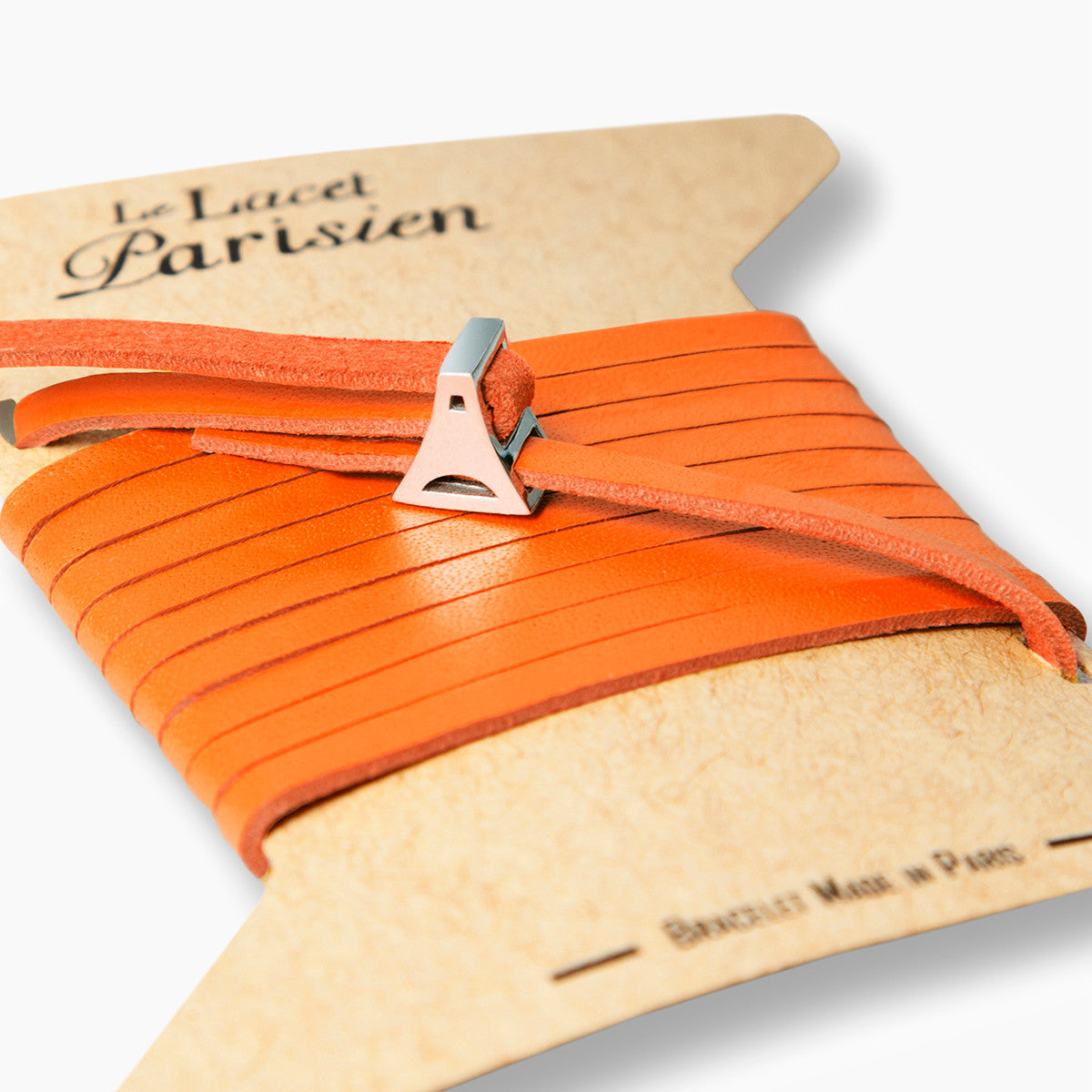 bracelet cuir femme orange