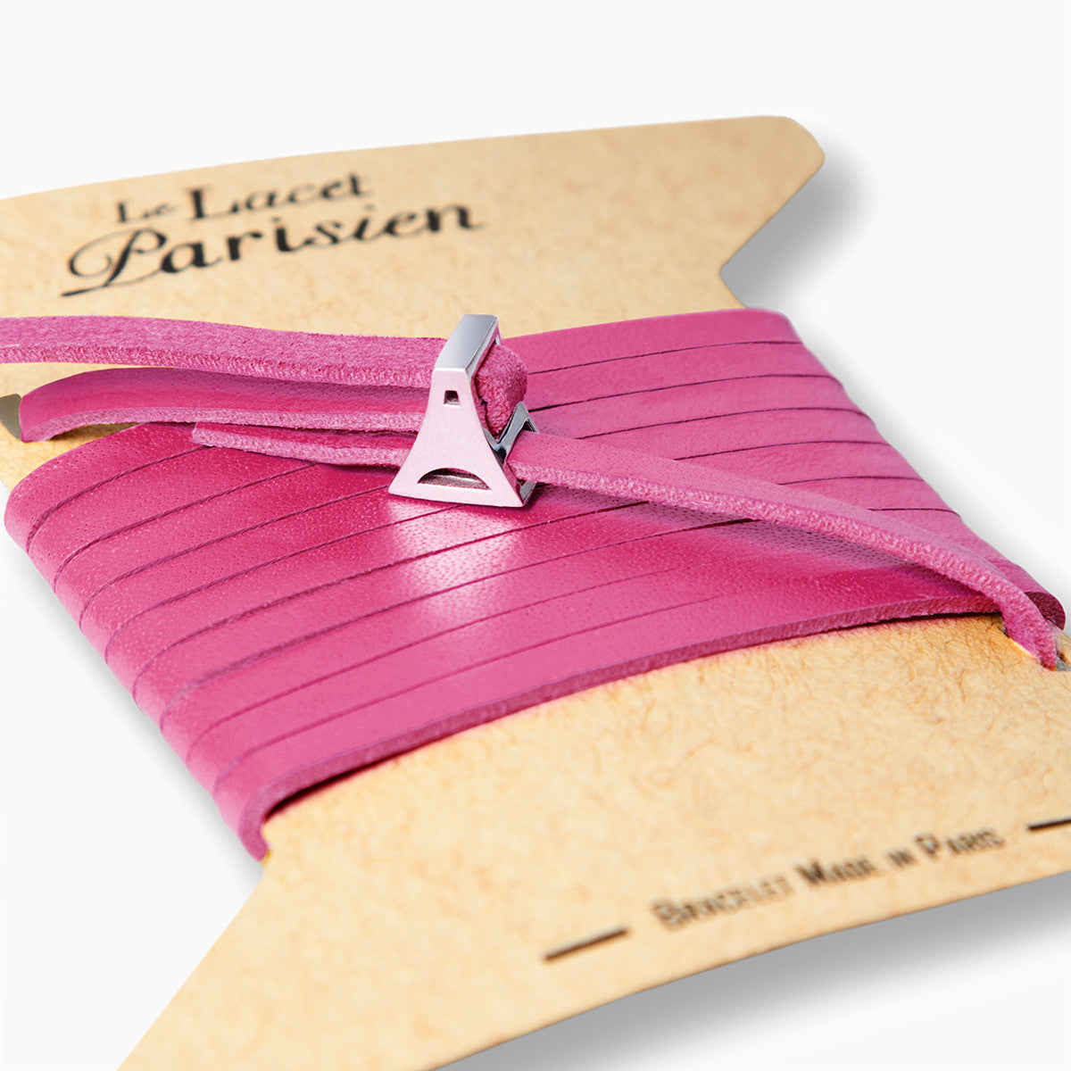 bracelet cuir femme rose