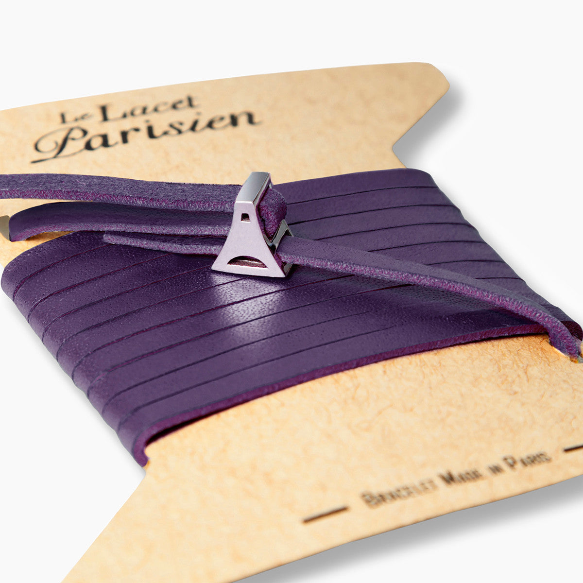 bracelet cuir femme violet