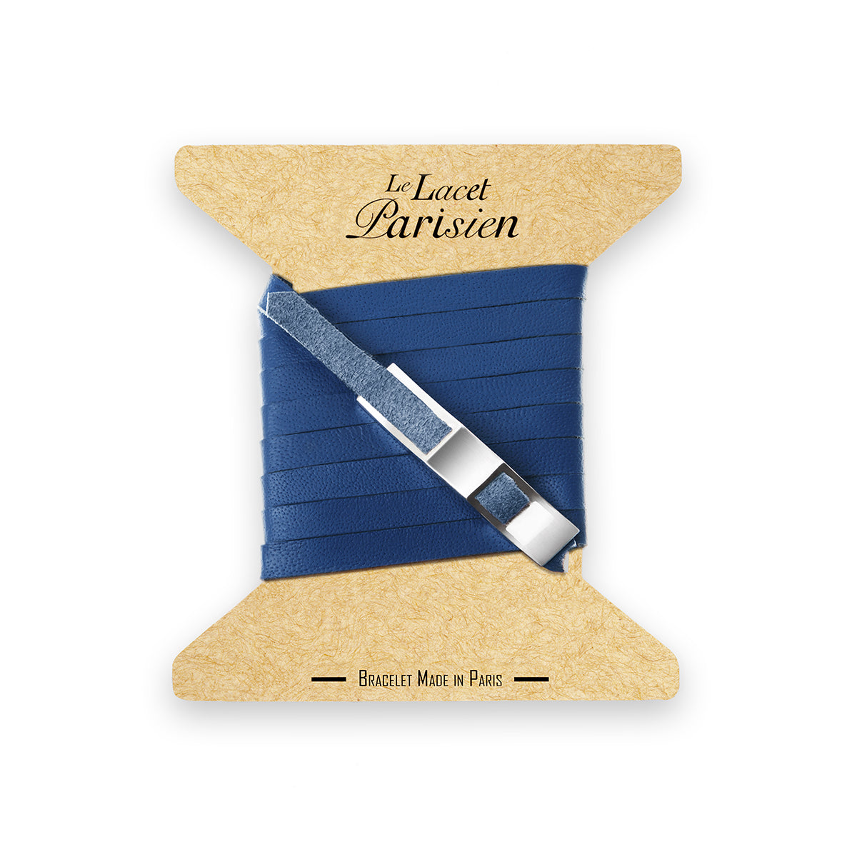 Bracelet cuir homme bleu - Le Gustave