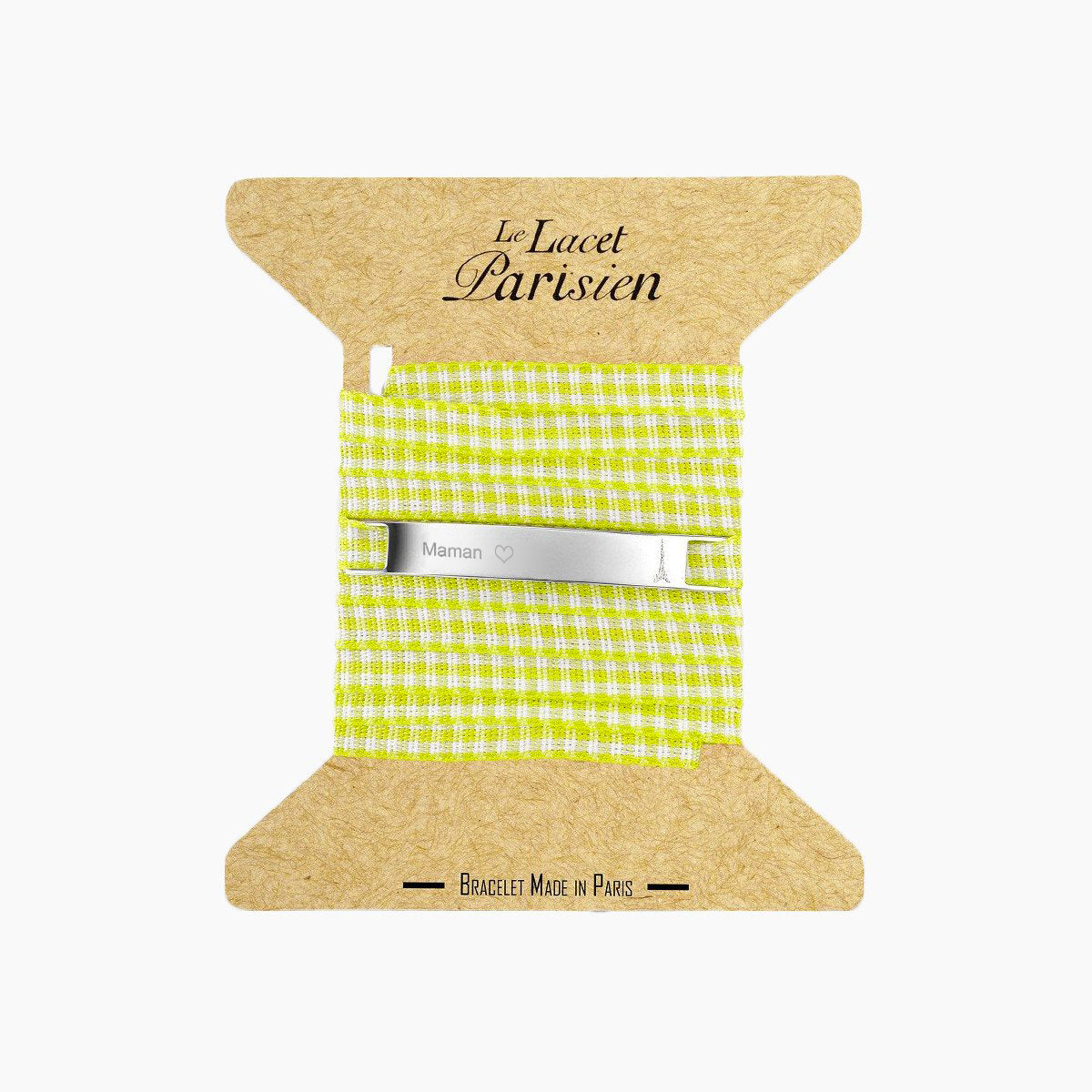 bracelet maman tissu vert