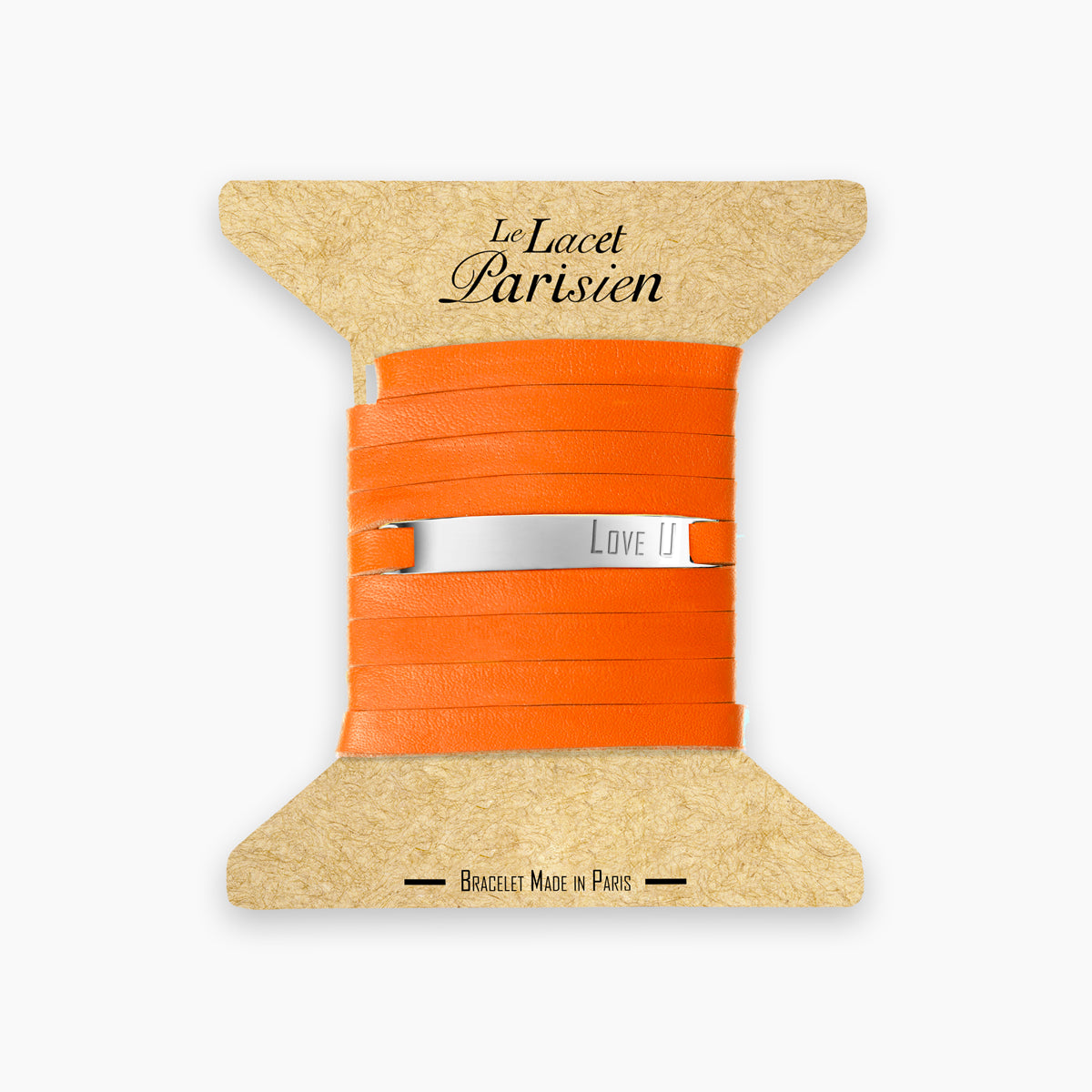 Bracelet message "LOVE U" orange
