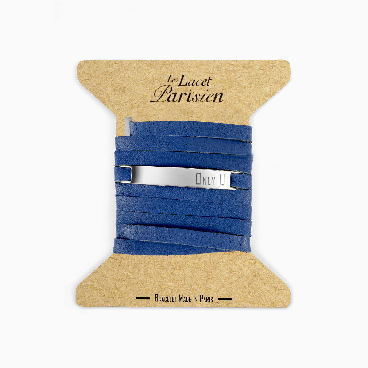 bracelet message ONLY U bleu