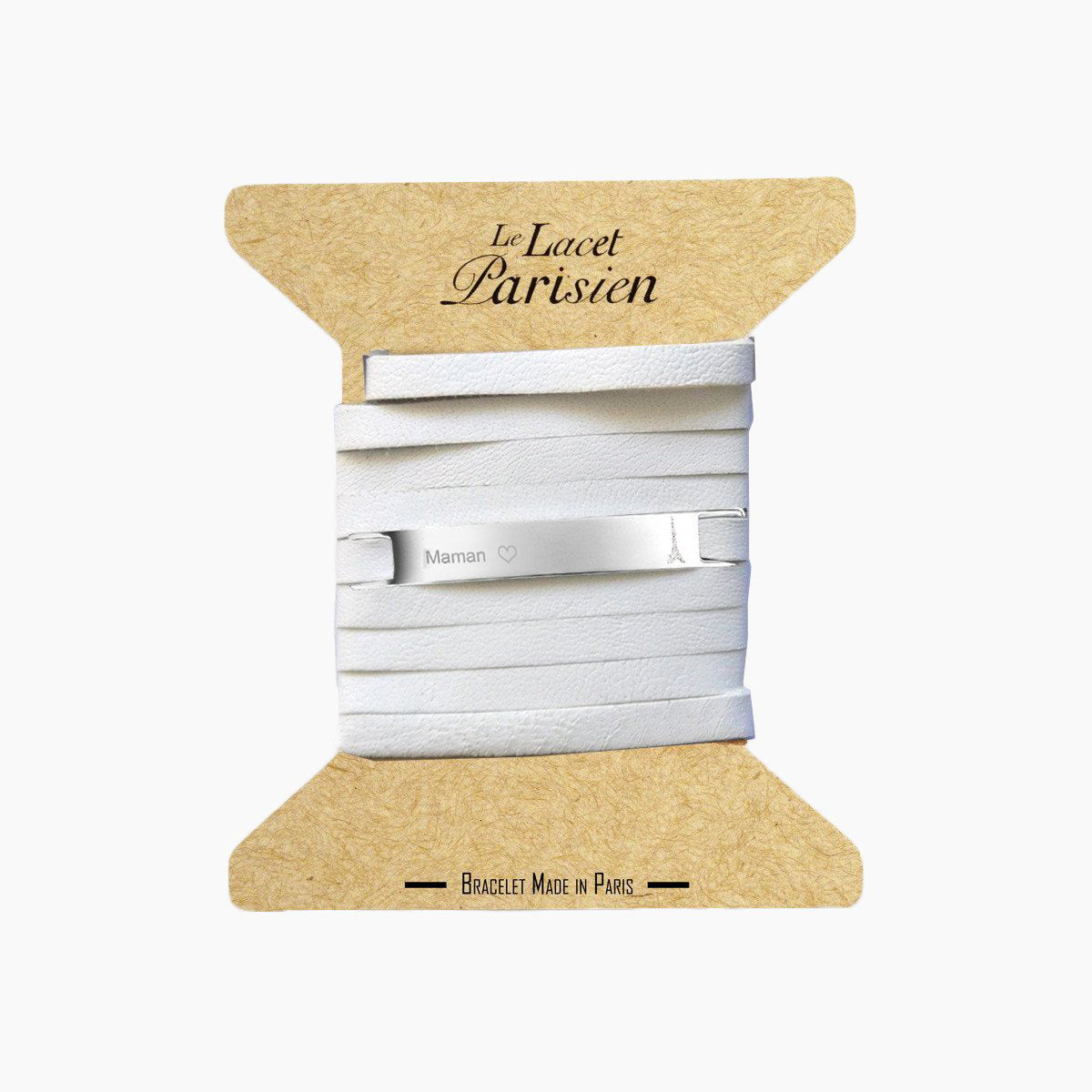 Bracelet MAMAN personnalisé blanc