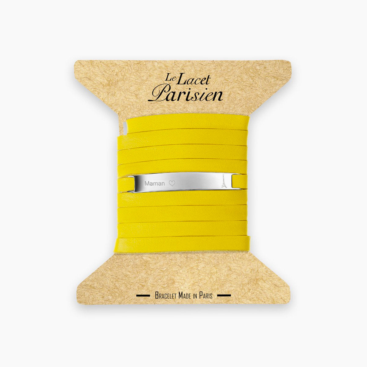 Bracelet MAMAN personnalisé jaune