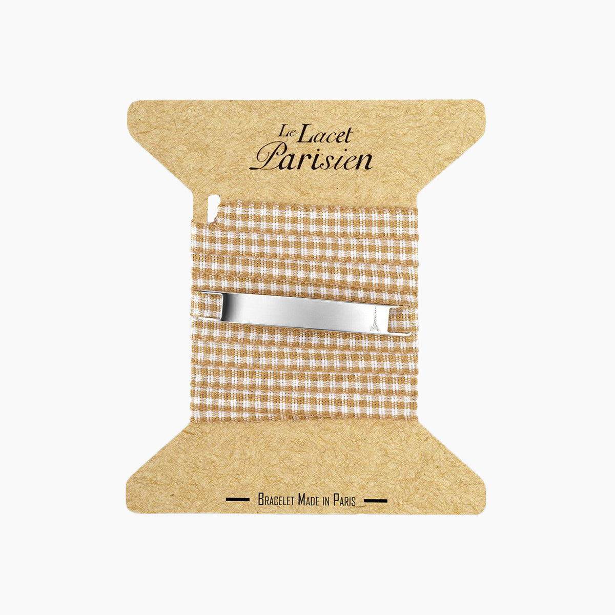 Bracelet en tissu personnalisable beige