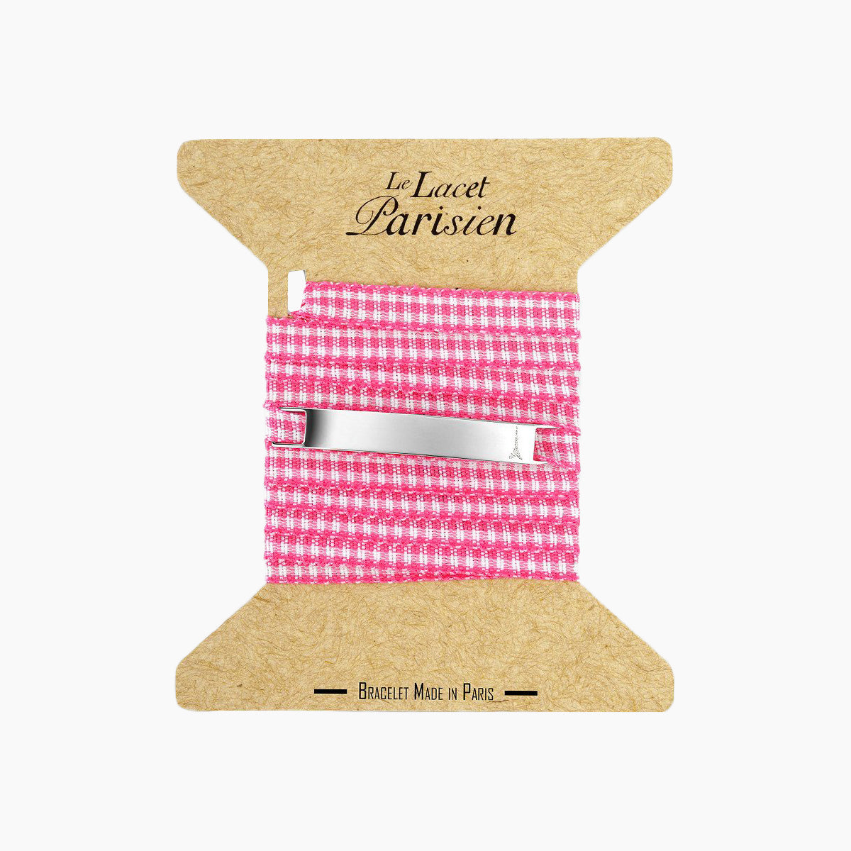 Bracelet en tissu personnalisable fushia