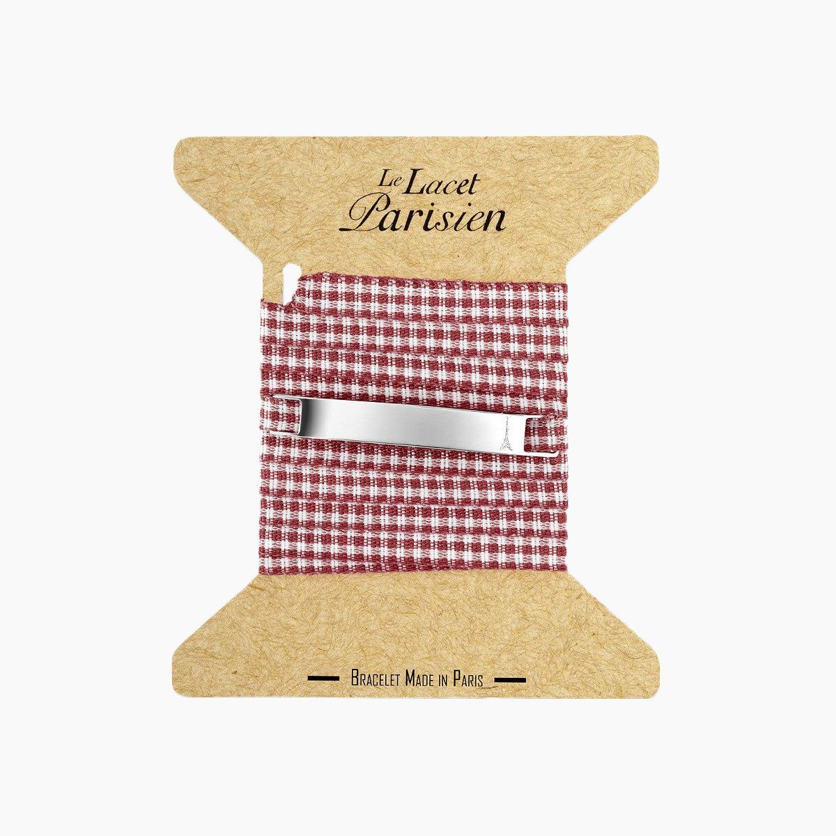 Bracelet fille vichy rouge cerise