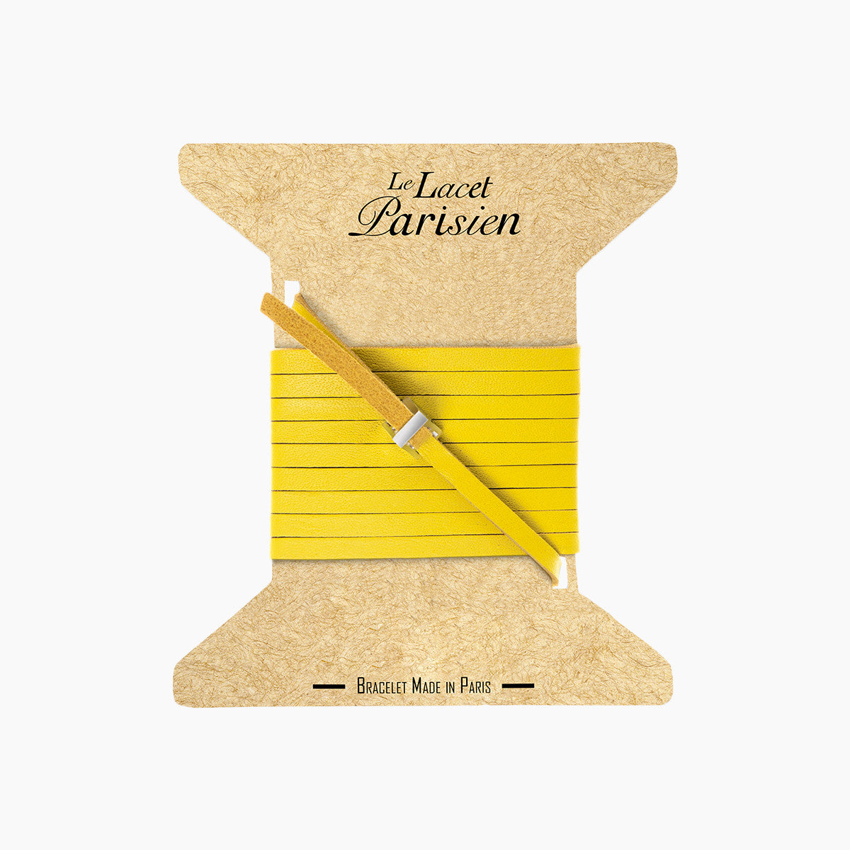 bracelet cuir femme jaune